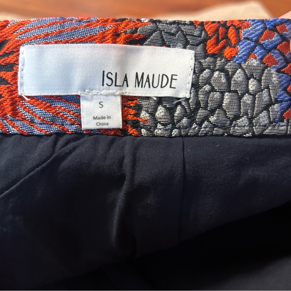 Isla Maude Monello Jacquard Pencil Skirt Women Size S Small Anthropologie - Picture 5 of 9
